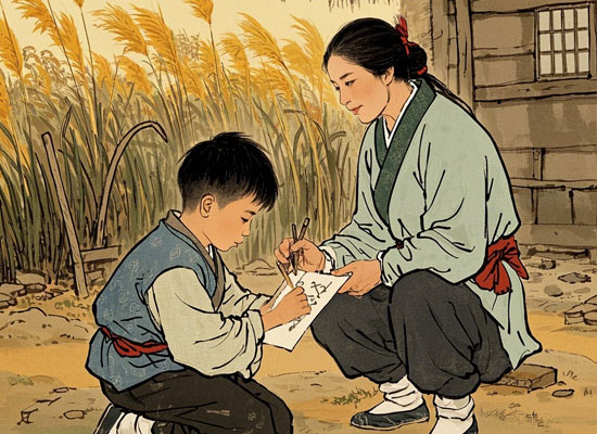 Ouyang Xiu was studying.